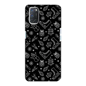 Новогодние, Праздничные Чехлы для Oppo A92 - 2024 год (Новогодний фон)