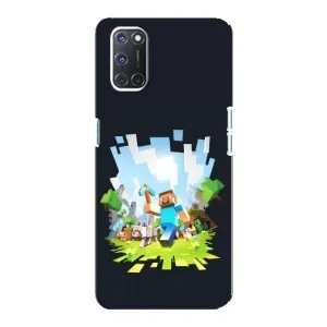 Чехол Майнкрафт на Oppo A92 (AlphaPrint) Minecraft (персонажи Minecraft)