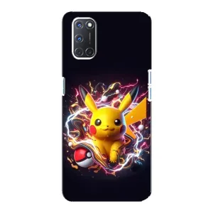 Чехол с Пикачу на Oppo A92 (Пикачу с мячом)