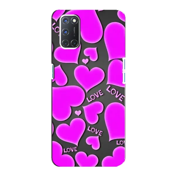 Чехол с принтом «Pink hearts» для OPPO A92