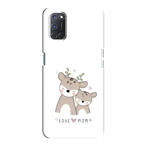 Чехлы для мамы на Oppo A92 (Оленята мама и малыш)