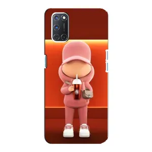 Крутые Чехлы Луи Виттон для Oppo A92 (AlphaPrint) (С Кофе)