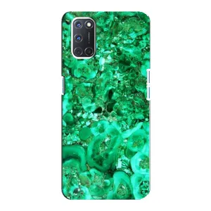Мраморный чехол на Oppo A92 (VPrint) (Салатный Мрамор)