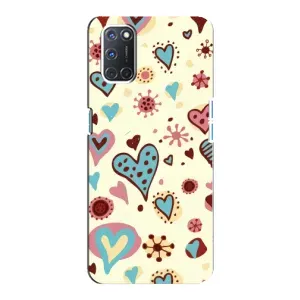Чехлы для любимой на OPPO А92 (VPrint) (Сердечки)