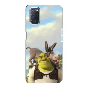 Чохол з мультфільмом Шрек на Oppo A92 (Шрек та Осел)
