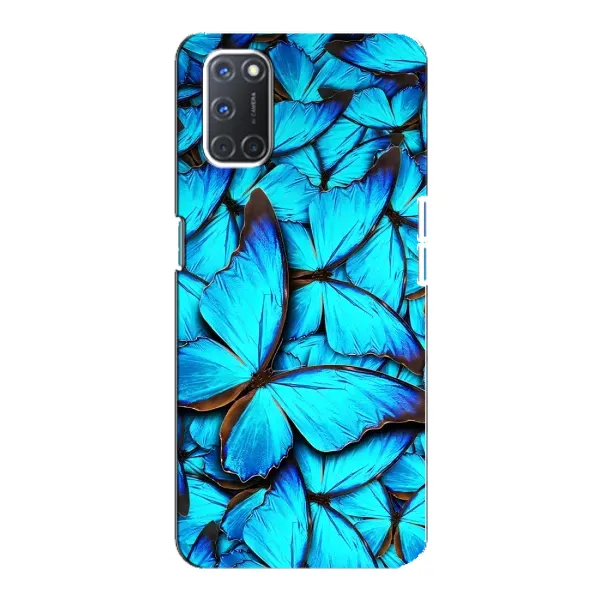 Чехол с принтом «Синие бабочки» для OPPO A92
