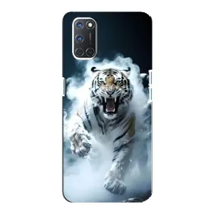 Чехол с принтом «Белый тигр в дыму» для OPPO A92