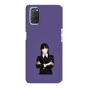Чохли Венсдей на Oppo A92 Уенсдей (AlphaPrint) (Венздей у чорному)