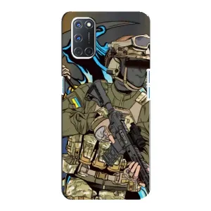 Чехлы с картинкой ЗСУ для Oppo A92 (AlphaPrint) (Воин ВСУ)