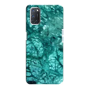 Мраморный чехол на Oppo A92 (VPrint) (Зеленый мрамор)