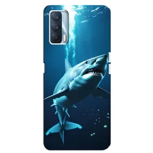 Чехол с картинкой «Хищники» для Oppo A92s (Акула под водой)