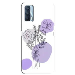 Чехол с принтом «Букет фиолетовая абстракция» для OPPO A92s