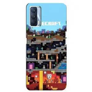 Чехол Майнкрафт на Oppo A92s (AlphaPrint) Minecraft (фон Minecraft)