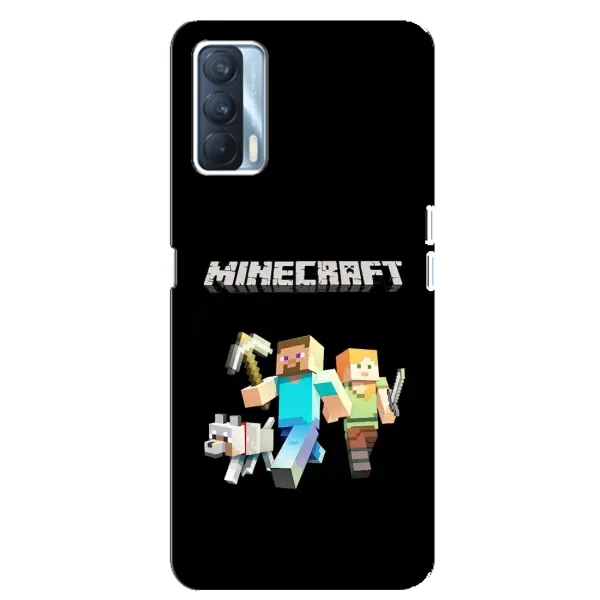 Чехол с принтом «герои Minecraft» для OPPO A92s