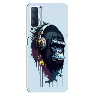 Чехол с Обезьянами Oppo A92s - (AlphaPrint) (Горилла в наушниках)