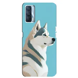 Чехол с Хаски для Oppo A92s - (AlphaPrint) (Хаски арт)
