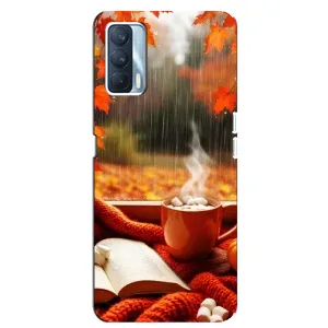 Чохол з принтом «Кава і дощ» для OPPO A92s