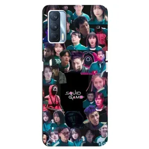 Чохол Гра в кальмара для Oppo A92s (Колаж Гра кальмара)