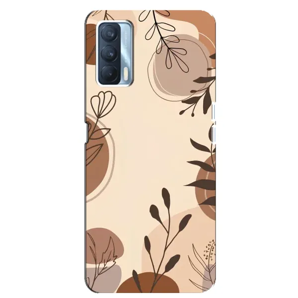 Чехол с принтом «Коричневые цветы» для OPPO A92s Чехол с принтом «Коричневые цветы» для OPPO A92s
