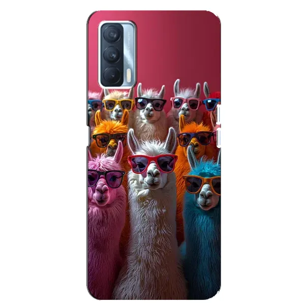 Чехол с принтом «Ламы в очках» для OPPO A92s