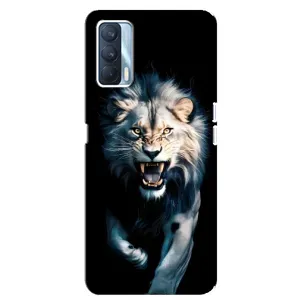 Чехол с картинкой «Хищники» для Oppo A92s (Лев в темноте)