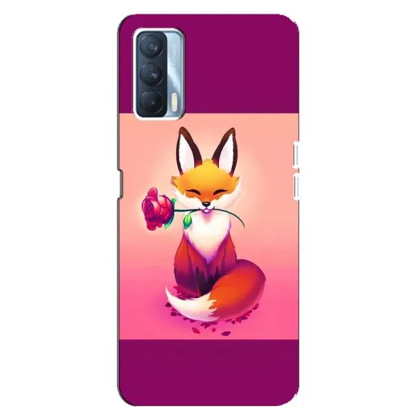 Чехол с принтом «Лисичка с розочкой» для OPPO A92s