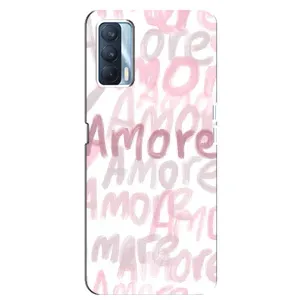 Чехол с розовым рисунком для Oppo A92s (Аморе любовь)