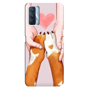 Чехлы с собаками для Oppo A92s (VPrint) (Любовь к собакам)
