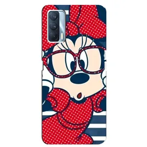 Эксклюзивный чехол для Oppo A92s (AlphaPrint - Мультяшные) (Маус в очках)