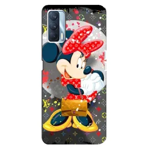 Чехол Disney Mouse Oppo A92s (PREMIUMPrint) (Minni с бантиком)