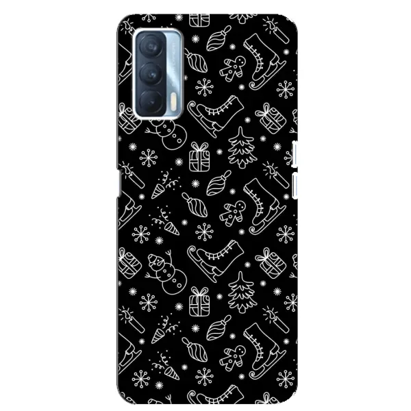 Чехол с принтом «Новогодний фон» для OPPO A92s