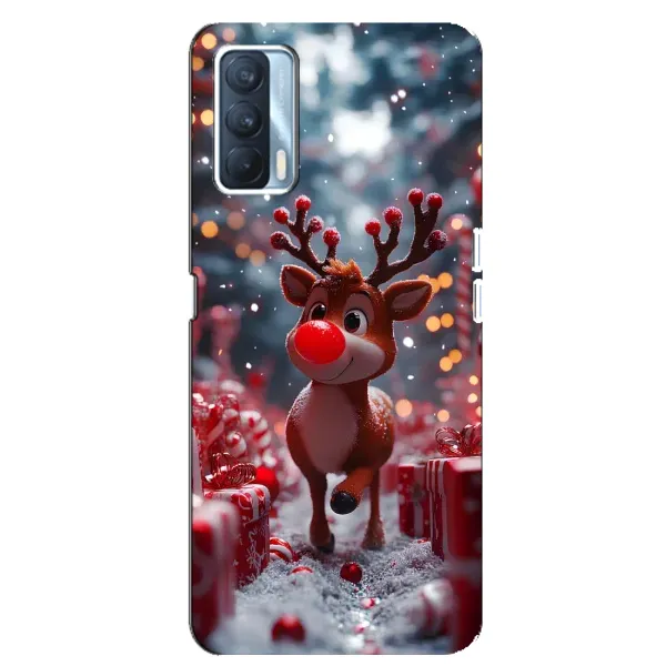 Чехол с принтом «Олень среди подарков» для OPPO A92s