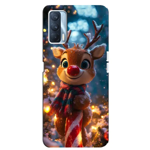 Чехол с принтом «Олень с шарфом» для OPPO A92s