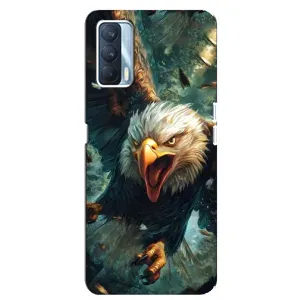 Чехол с картинкой «Хищники» для Oppo A92s (Орел в полете)