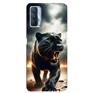 Чехол с картинкой «Хищники» для Oppo A92s (Черная пантера)