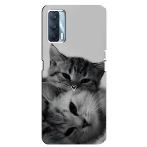 Чехол с рисунком кот на Oppo A92s (Пара котов)