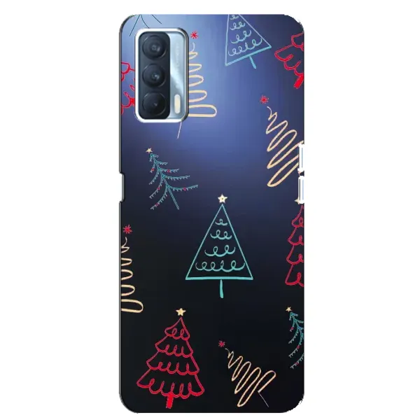 Чехол с принтом «Рождественские елки» для OPPO A92s
