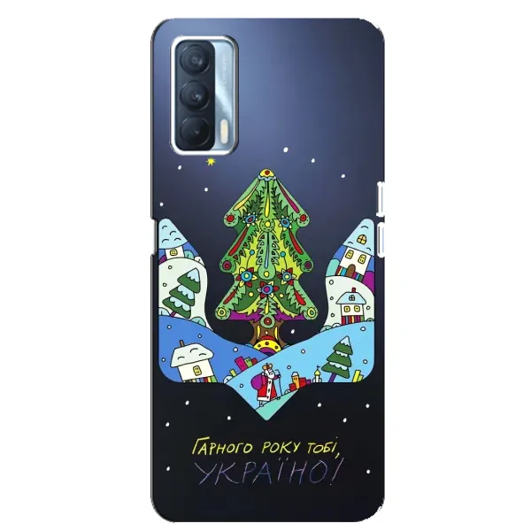 Чехол с принтом «Рождественский герб» для OPPO A92s