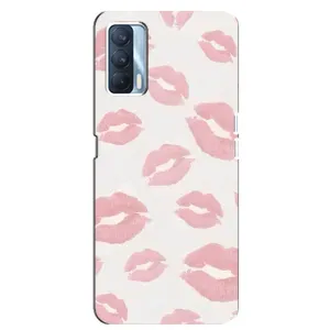 Чехол с розовым рисунком для Oppo A92s (Розовые губы)