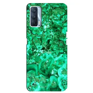 Мраморный чехол на Oppo A92s (VPrint) (Салатный Мрамор)