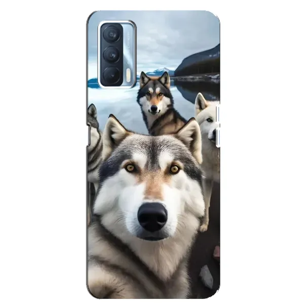 Чехол с принтом «Селфи ХАски» для OPPO A92s
