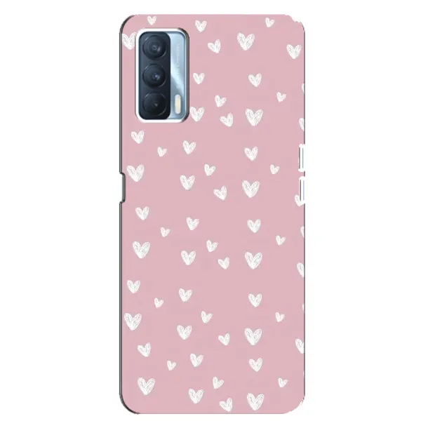 Чехол с принтом «Сердечки на розовом» для OPPO A92s