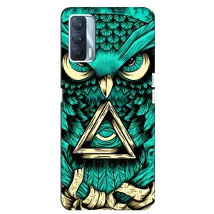 Чехол с птицами на Oppo A92s (VPrint) (Сова с глазом)