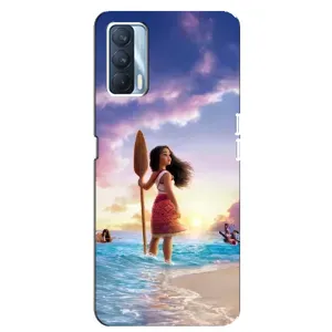 Чохол з мультфільмом Ваяна Oppo A92s (Моана з веслом)