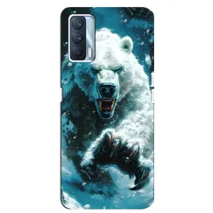 Чехол с картинкой «Хищники» для Oppo A92s (Полярный медведь)