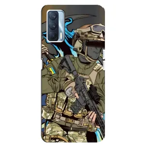 Чехлы с картинкой ЗСУ для Oppo A92s (AlphaPrint) (Воин ВСУ)