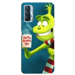 Рождественские Чехлы для Oppo A92s (VPrint) (Зеленый Гринч)