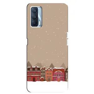 Новогодние, Праздничные Чехлы для Oppo A92s - 2024 год (Зимний город)