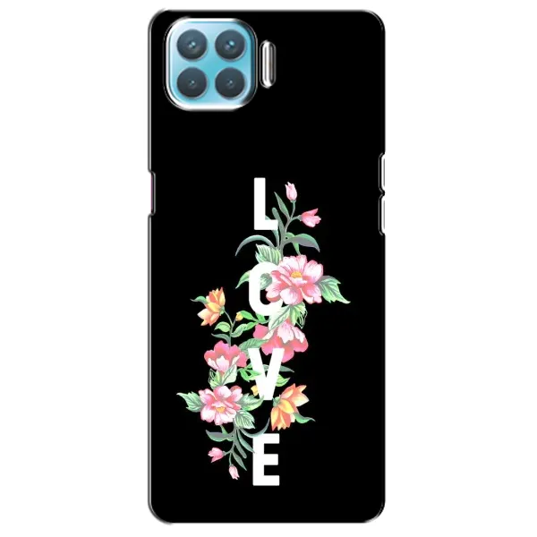 Чехол с принтом «Цветы LOVE» для OPPO A93