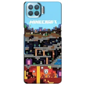 Чехол Майнкрафт на Oppo A93 (AlphaPrint) Minecraft (фон Minecraft)